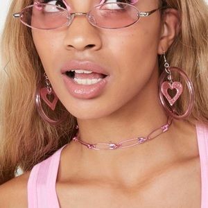 Dollskill Love on Top Heart Hoop Earrings